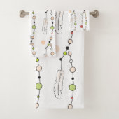 Modern Boho Beads en Feathers Bad Handdoek (Insitu)