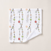Modern Boho Beads en Feathers Bad Handdoek (Wasdoekje)