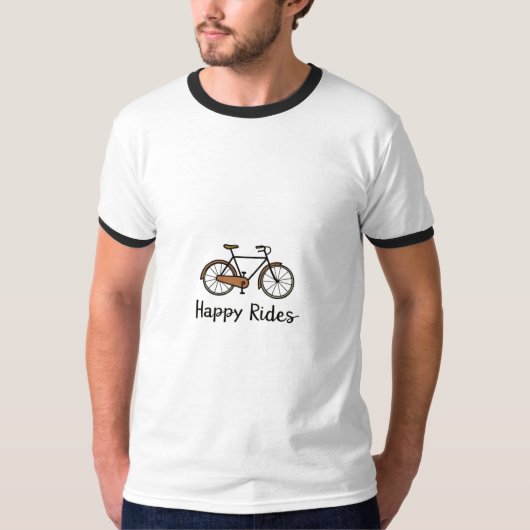 Modern Boho Bike Graphic T-shirt (Voorkant)
