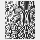 Modern Boho Black and White Pattern Strips Animal Fleece Deken (Voorkant)