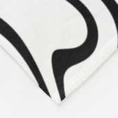 Modern Boho Black and White Pattern Strips Animal Fleece Deken (Hoek)