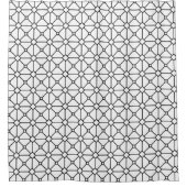 Modern Boho Black en White Pattern Rhombus Douchegordijn (Voorkant)