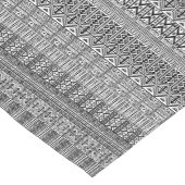 Modern Boho Black en White Pattern Strips Korte Tafelloper (Hoek)