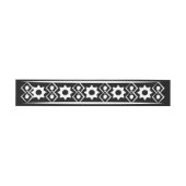 Modern Boho Black en White Pattern Uitnodigingen Wikkel (Vlak)