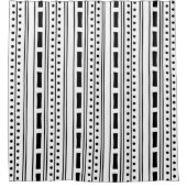 Modern Boho Black en White Stripe Pattern Douchegordijn (Voorkant)