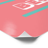 Modern Boho Bloem Roze Perfect Poster (Hoek)