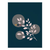 Modern Boho bloemenglanzend Poster (Voorkant)