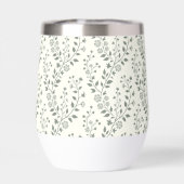 Modern Boho Bloemmotief Sage Crème (Achterkant)