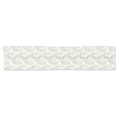 Modern Boho Bloemmotief Sage Crème Korte Tafelloper (Horizontaal)