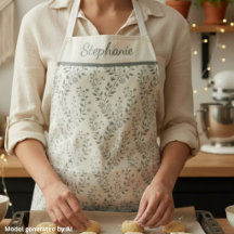 Modern Boho Bloemmotief Sage Crème