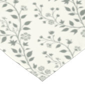Modern Boho Bloemmotief Sage Crème Tafelkleed (Gekanteld)