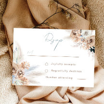 Modern Boho Blue Script Wedding