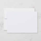 Modern Boho Blue Script Wedding RSVP Kaartje (Achterkant)