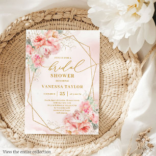 Modern Boho Blush Gold Glitter Lijst Vrijgezellenf Kaart