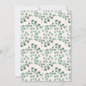 Modern Boho Blush Pink Floral Foto Afstuderen Kaart (Achterkant)