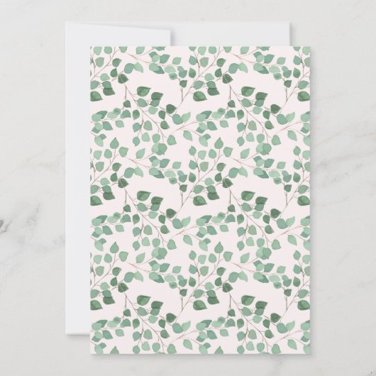 Modern Boho Blush Pink Floral Foto Afstuderen Kaart (Achterkant)