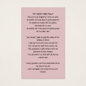 Modern Boho Blush Pink White Photo Funeral Card Visitekaartje (Achterkant)