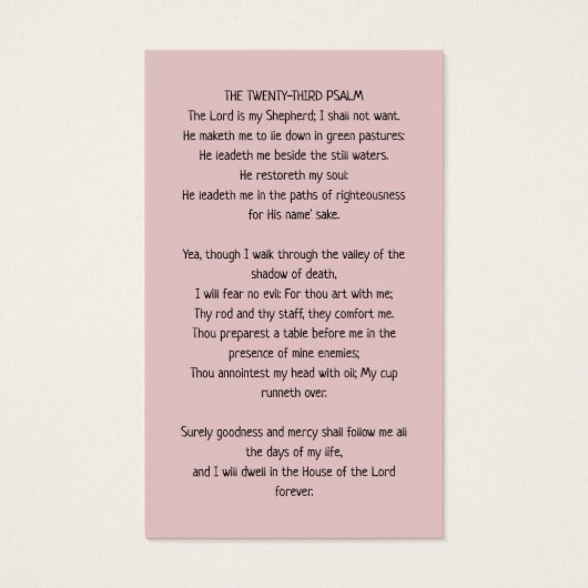 Modern Boho Blush Pink White Photo Funeral Card Visitekaartje (Achterkant)