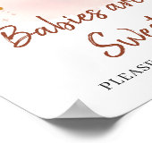 Modern Boho Blush Roze Rainbow Sweet Sign Poster (Hoek)