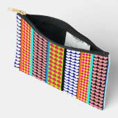 Modern Boho Bohemian Stripes Patroon Ontwerp Etui (Open)