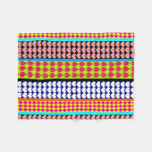 Modern Boho Bohemian Stripes Patroon Ontwerp Fleece Deken (Voorkant (Horizontaal))