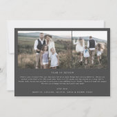 Modern Boho Boog | Grijs Multi Foto Familie Nieuws Feestdagenkaart (Achterkant)