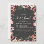 Modern Boho Botanical Floral Bridal Brunch Shower Kaart (Voorkant)