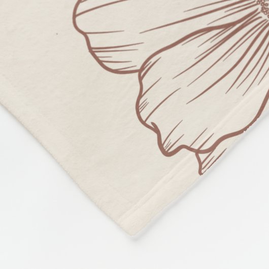 Modern Boho Botanical Flower Garden Pattern Fleece Deken (Hoek)