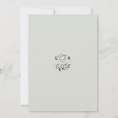 Modern Boho Botanical Greenery Gold Wedding Kaart (Achterkant)