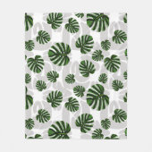 Modern Boho Botanical Leaves Pattern Fleece Deken (Voorkant)