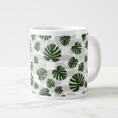 Modern Boho Botanical Leaves Pattern Grote Koffiekop (Voorkant rechts)