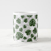 Modern Boho Botanical Leaves Pattern Grote Koffiekop (Voorkant)