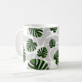 Modern Boho Botanical Leaves Pattern Koffiemok (Voorkant links)