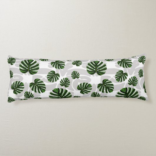 Modern Boho Botanical Leaves Pattern Lichaamskussen (Achterkant)