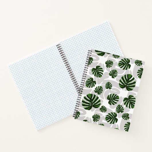 Modern Boho Botanical Leaves Pattern Notitieboek (Binnen)