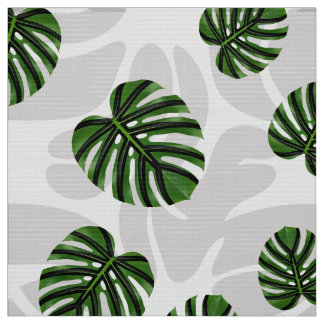 Modern Boho Botanical Leaves Pattern Stof