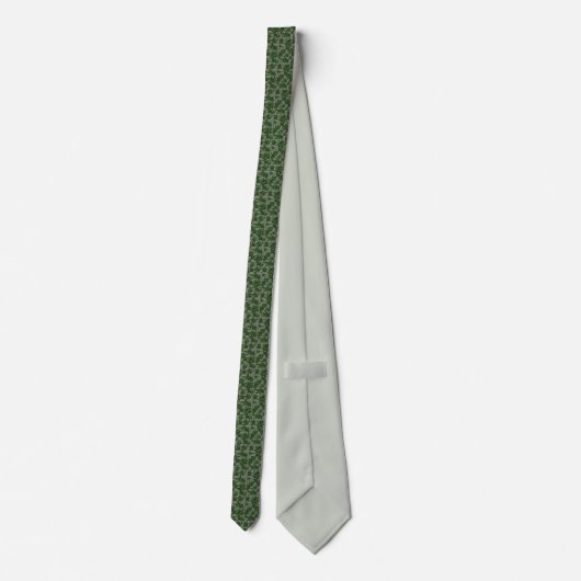 Modern Boho Botanical Leaves Pattern Stropdas (Achterkant)