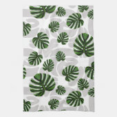 Modern Boho Botanical Leaves Pattern Theedoek (Verticaal)