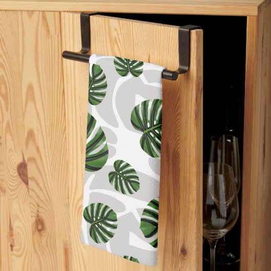 Modern Boho Botanical Leaves Pattern Theedoek (Derde Gevouwen)