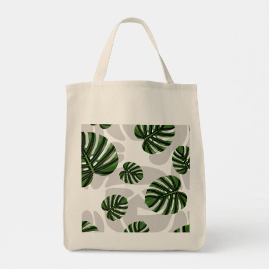 Modern Boho Botanical Leaves Pattern Tote Bag (Achterkant)
