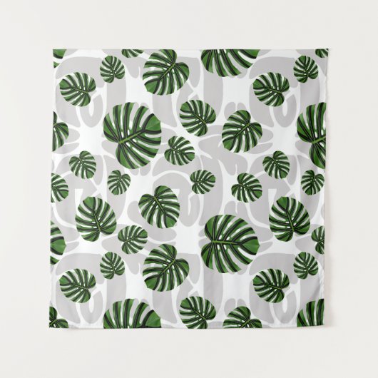 Modern Boho Botanical Leaves Pattern Wandkleed (Voorkant (horizontaal))