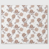 Modern Boho Botanical Neutral Color Pattern Cadeaupapier (Vlak)