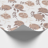 Modern Boho Botanical Neutral Color Pattern Cadeaupapier (Hoek)