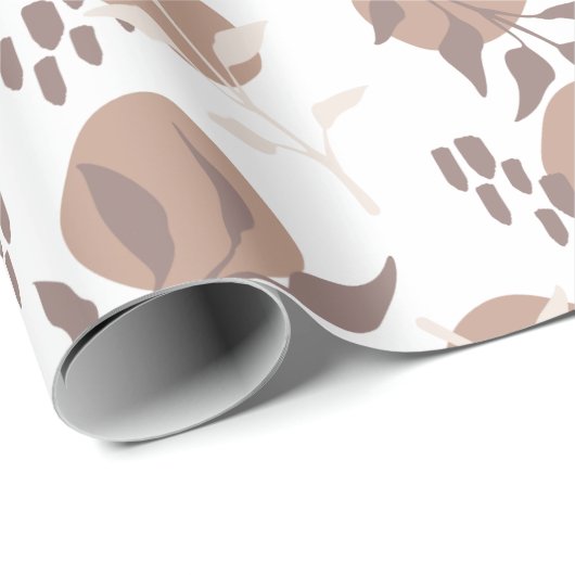 Modern Boho Botanical Neutral Color Pattern Cadeaupapier (Rol Hoek)