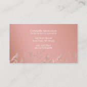 Modern Boho Botanical Photo Script Dusty Rose Visitekaartje (Achterkant)
