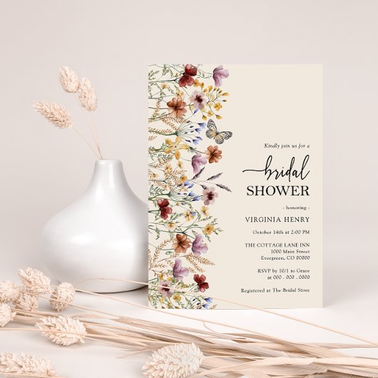 Modern Boho Bridal Shower Kaart
