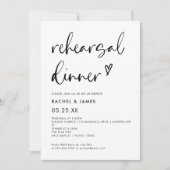 Modern Boho bruiloft repetitie diner Kaart (Voorkant)