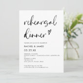 Modern Boho bruiloft repetitie diner Kaart (Staand voorkant)