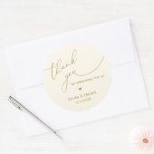 Modern Boho bruiloft Schattige Hart Dank u Cadeaus Ronde Sticker (Envelop)