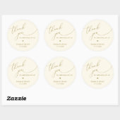 Modern Boho bruiloft Schattige Hart Dank u Cadeaus Ronde Sticker (Vel)